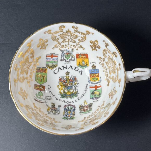 Paragon Tea Cup And Saucer Canada Coats Of Arms & Emblems Fine Bone China UK - Picture 5 of 16